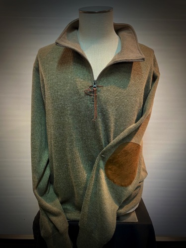 82038-4 Olive Heather
Fine Weight Zip Pullover
w/ Faux Suede Trim & Elbow Patch 82038-4 Olive Heather
Fine Weight Zip Pullover
w/ Faux Suede Trim & Elbow Patch