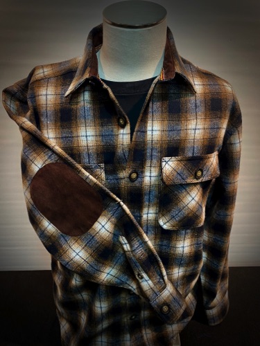 82280-7 Brown/Black
Heavy Flannel W/ faux Suede Trim
4900-21 Black Tee 82280-7 Brown/Black
Heavy Flannel W/ faux Suede Trim
4900-21 Black Tee