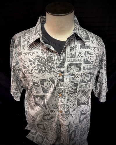 62670-21 CHARCOL
ULTRA  SOFT HAWAIIAN
REVERSE PRINT
4900-1 Charcoal Tee