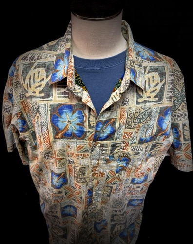 62670-29 GOLDEN/BLUE
ULTRA  SOFT HAWAIIAN
REVERSE PRINT
4900-23 Ink Tee