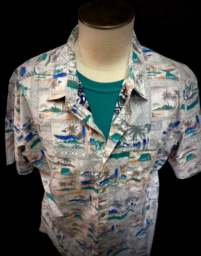 62671-1 GREY/TEAL
ULTRA  SOFT HAWAIIAN
REVERSE PRINT
4900-34 Blue Spruce Tee