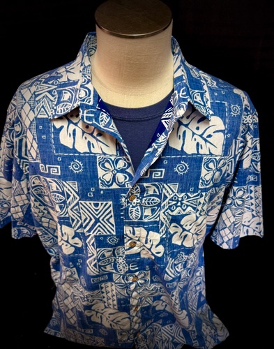 62672-3 BLUE/WHITE
ULTRA  SOFT HAWAIIAN
REVERSE PRINT
4900-23 Ink Tee